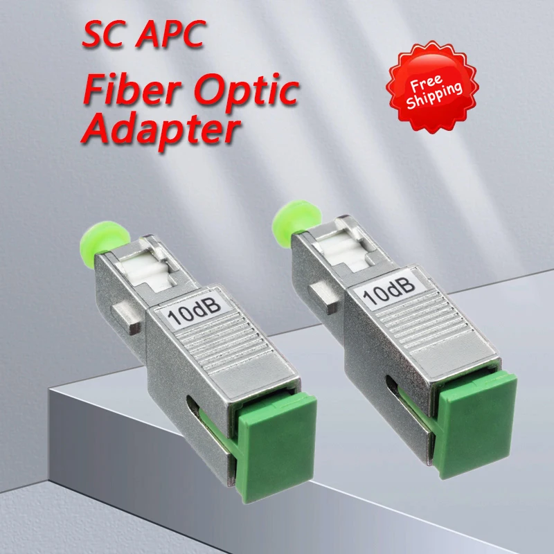 10PCS SC APC 10bd Simplex Mode Fiber Optic Attenuator SC 10dB Metal Male Fiber Attenuator FTTH Attenuator