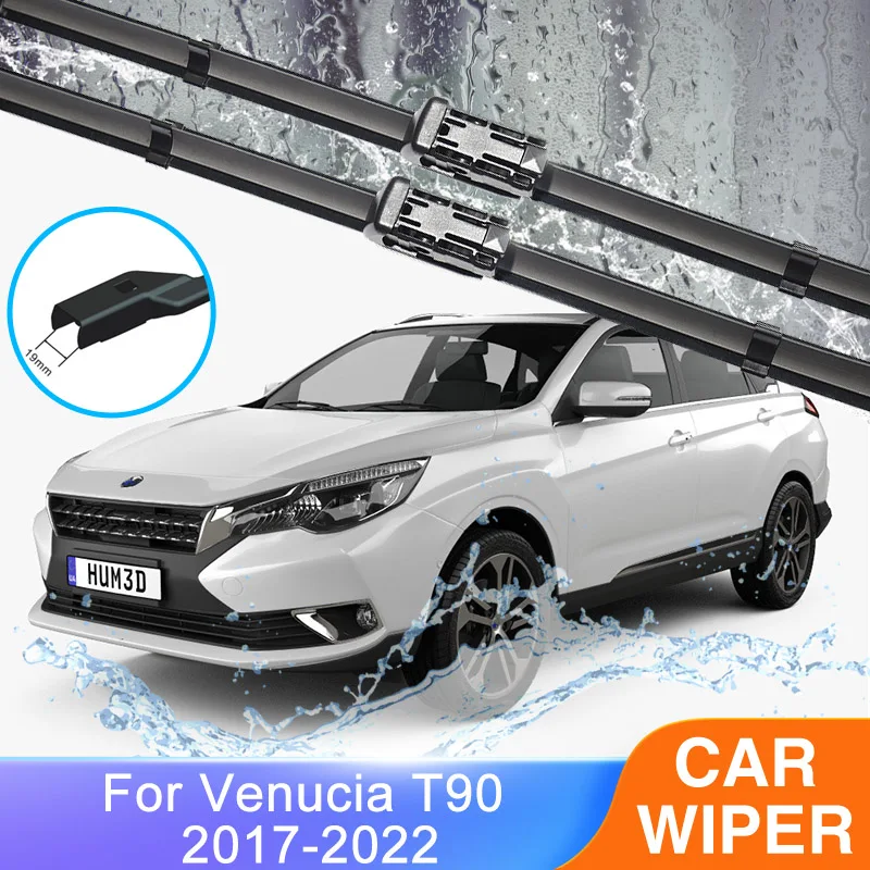 

2x For Venucia T90 2017 2018 2019 2020 2021 2022 Auto Wipers Rubber Universal Car Accessories Cleaning Windshield High Quality
