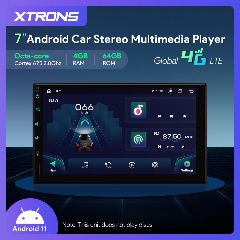 Автомобильный мультимедийный плеер XTRONS универсальная стерео-система на Android 11 с