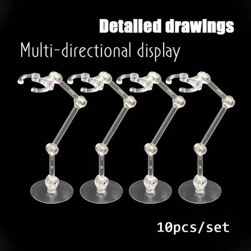 

10Pcs Action Figure Stand Transparent Stand Base SHF Saint Seiya Anime Figure Pedestal Support For SH Figuart Doll Model Display