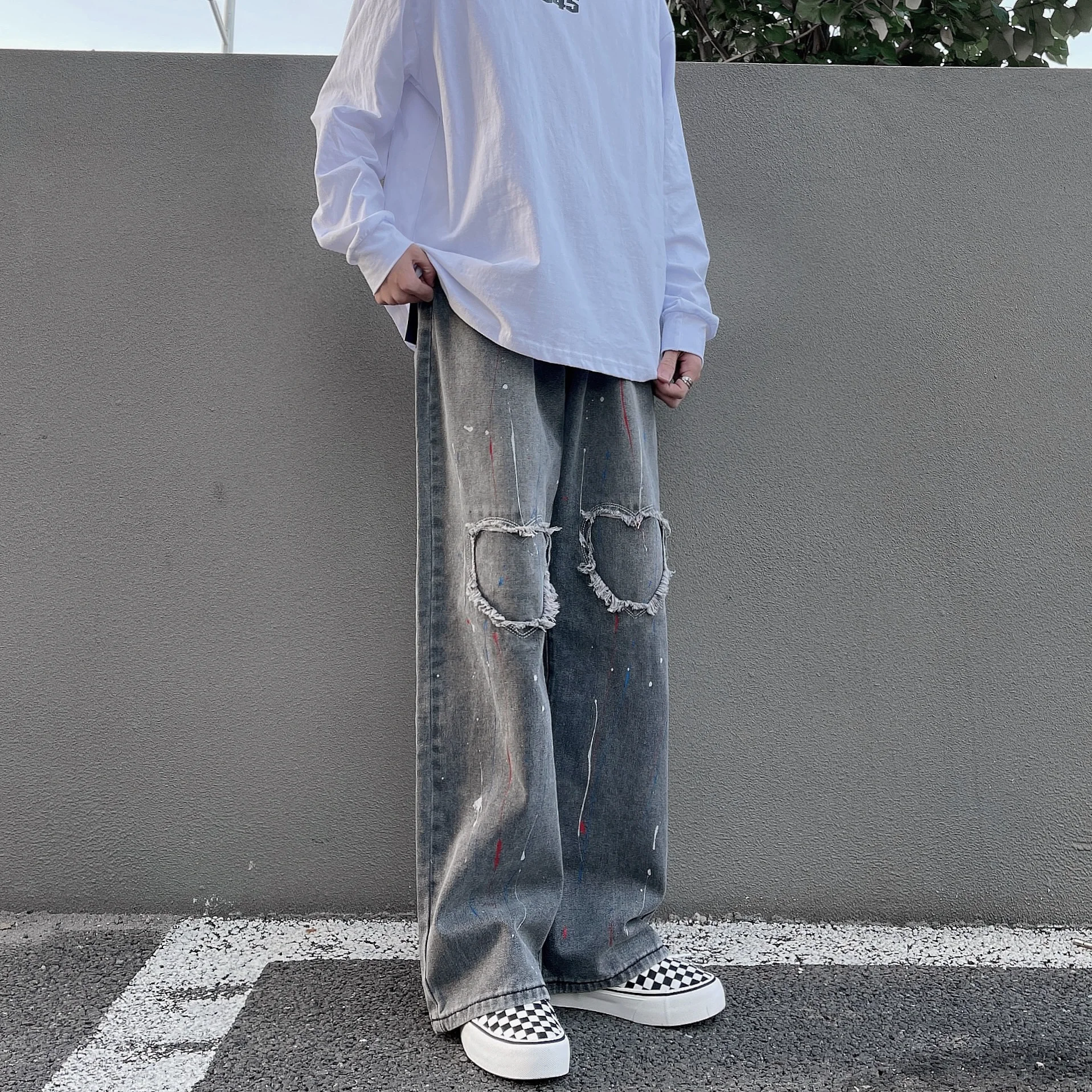 Grey Jeans Men High Quality Denim Pants 2023 Spring Autumn Fashion Classical Loose Jeans