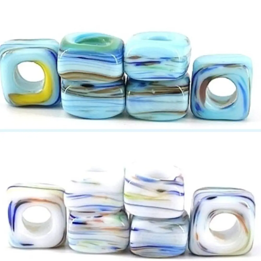 

Beads Handmade Colorful Marbling Murano Square 10 Mm Concept Jewelry Supplies Hobby Leisure Beauty Mother Daughter Spring Winter Fashion Necklace Bracelet Key Chain Car Ornament Phone Holder Flower Gift Aesthetic