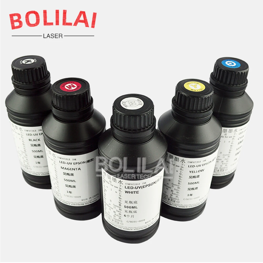 

500 мл УФ-светодиодные чернила для Epson L1800 1390 XP600 TX800 DX5 DX7 I3200 I1600 4720 Чернила для печатающей головки УФ-планшетного принтера DTF