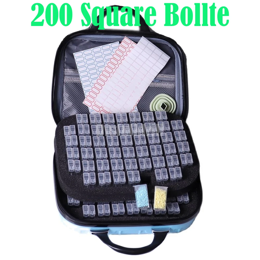 

Double layer 200 Bottles 5d Diamond Painting Accessories tools Storage Box Carry Case diamant painting tools Container Bag