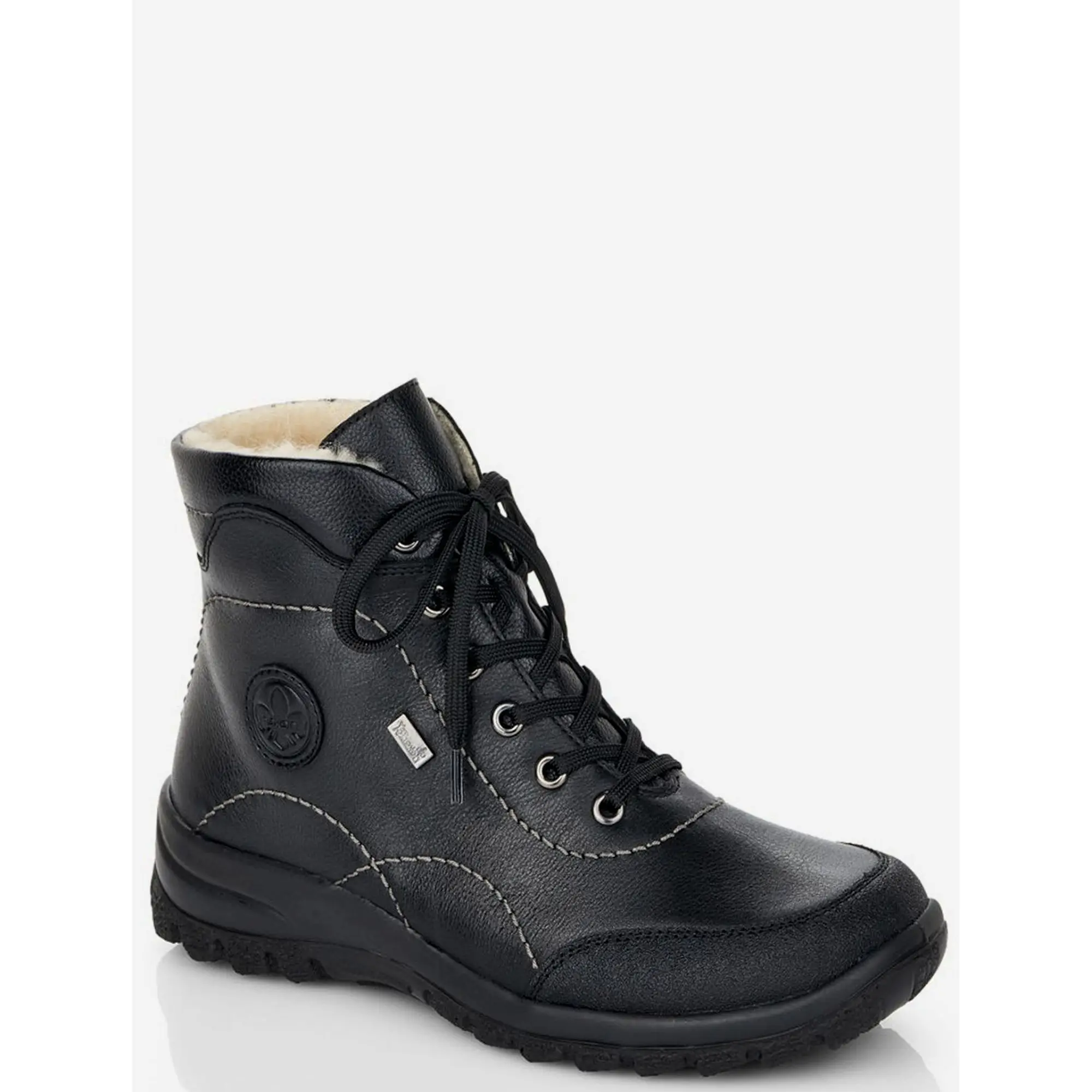 Rieker Z7102-00V женские ботинки черный натуральная кожа зима, Размер 36