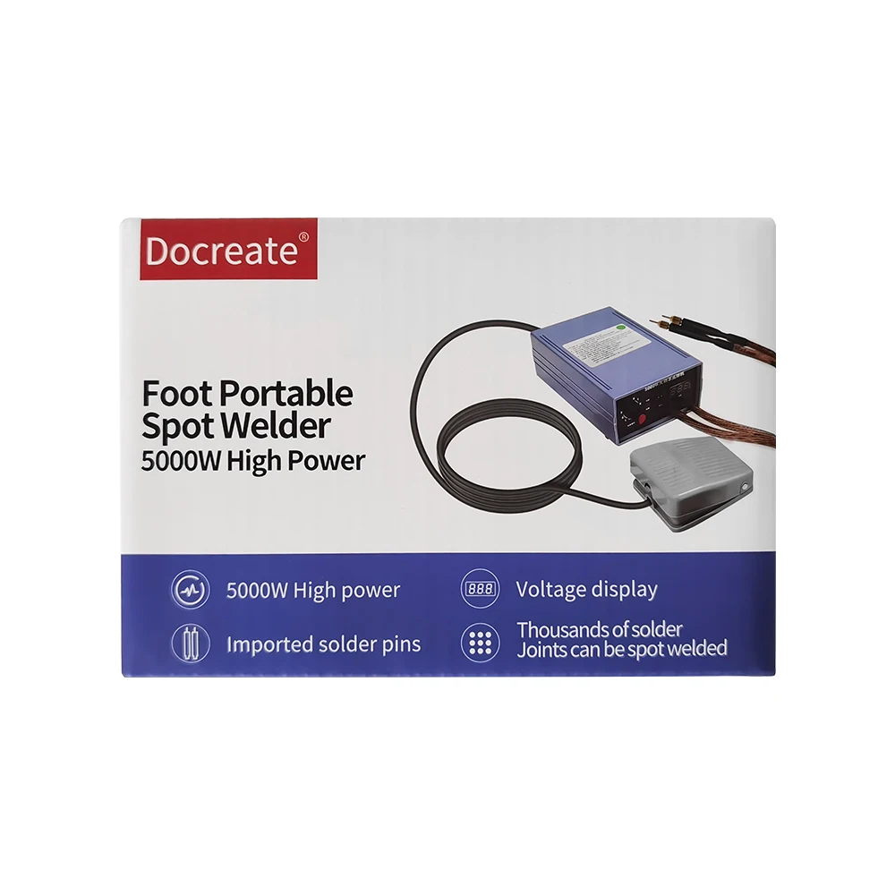 Docreate 5000W Mini Spot Welder Machine DIY Kit 18650 Battery Pack Welding Tools Portable WeldingPen Machine 0.15MM Nickel Strip