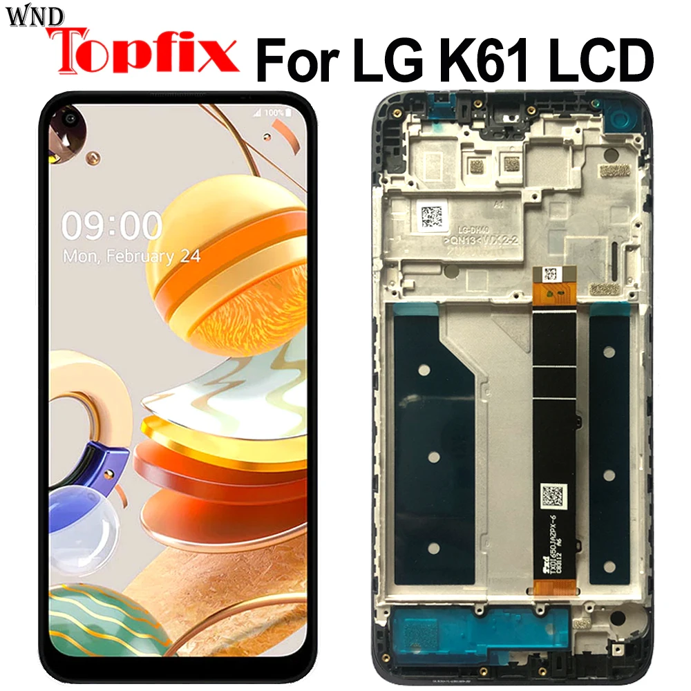 

6.53" For LG K61 LCD Play Display Touch Screen Sensor Panel Digiziter Assembly For LG K61 LMQ630EAW LM-Q630EAW LCD Display