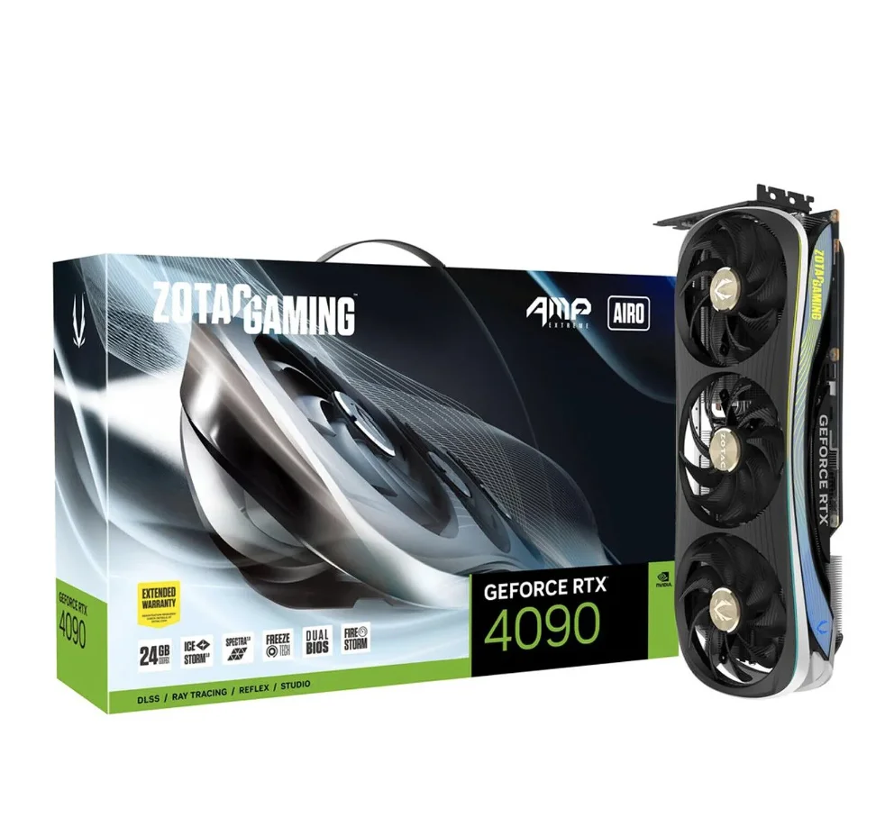 

ZOTAC RTX 4090 Gaming Amp Extreme AIRO 24GB GDDR6X Graphics Card GPU