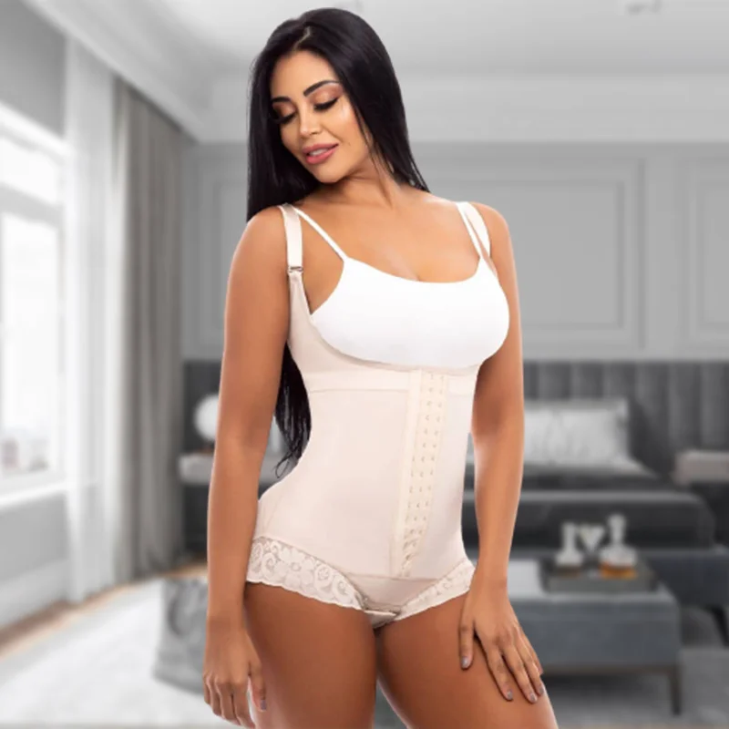 

Faja Colombiana Mujer Open Chest Body Shaper Panties Slimming Tummy Belly Control Shapewear Butt Liposuction Lift Pulling Shorts
