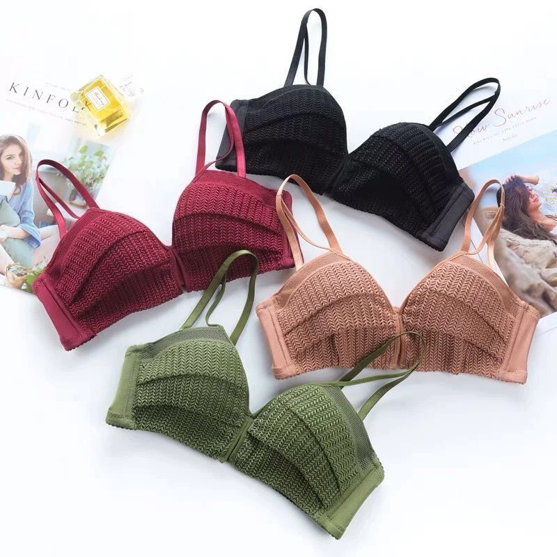 Bralette Woman New Thin Cup Sexy Bras For Women Small Breasts Push Up No Wire Lace Sexy Beautiful Back Breathable Bras For Women