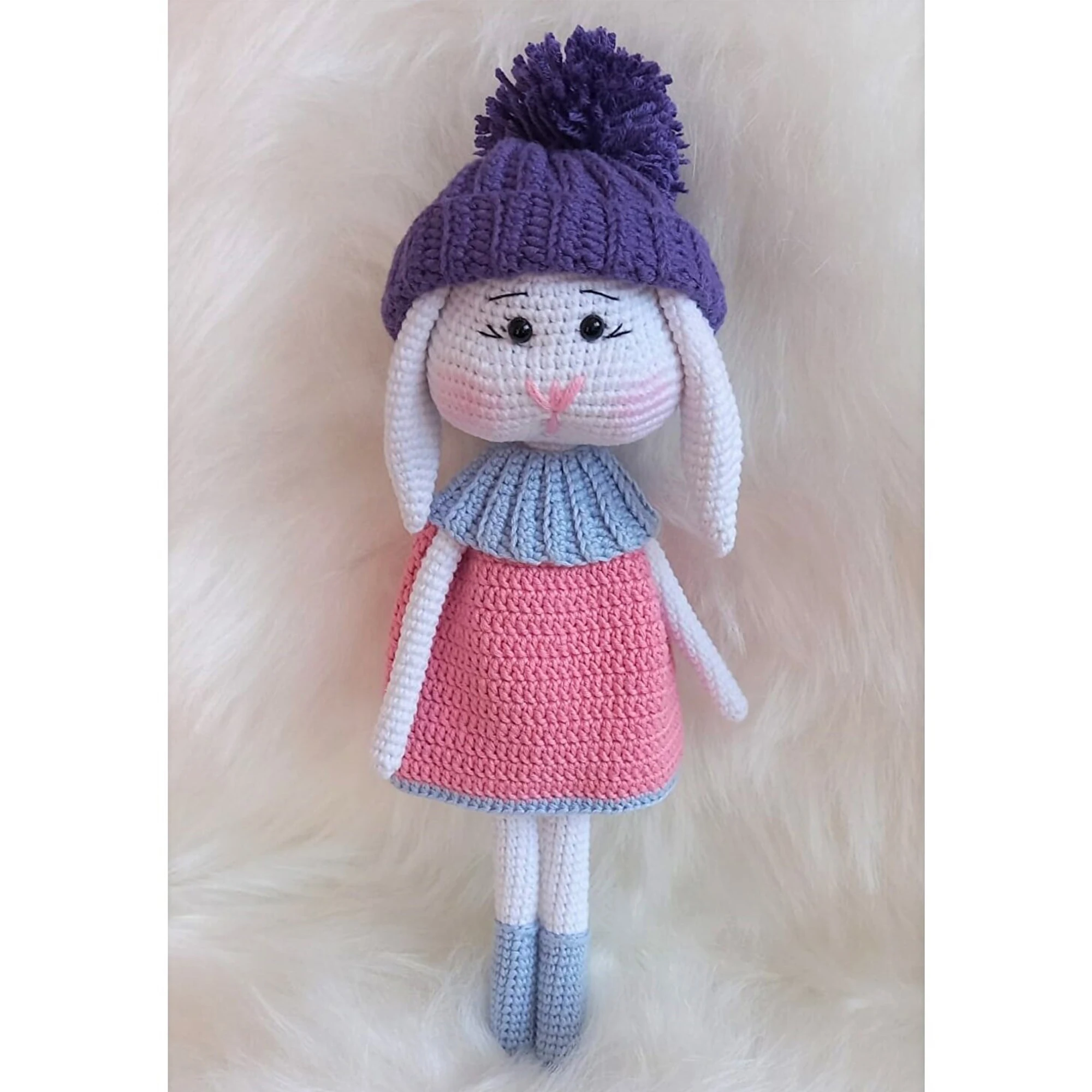 

Amigurumi Rabbit Vilma Amigurumi Organic Knitting Toy Animal Doll Toys For Sale Sleeping Companion Sweet Dolly