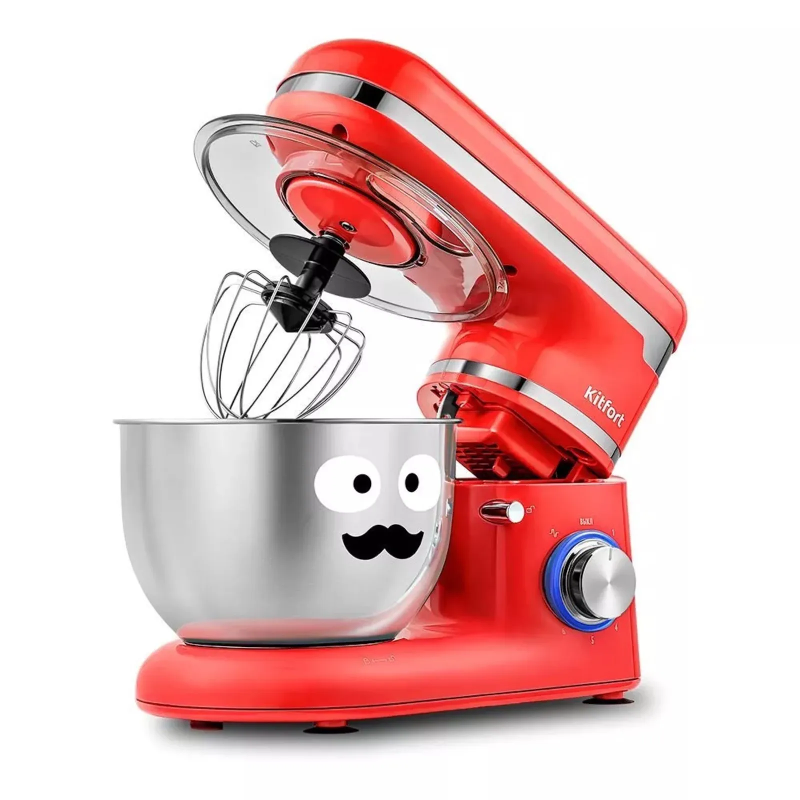Миксер Kitfort КТ-3415-3 планетарный 800 Вт 4 л 6 скоростей красный