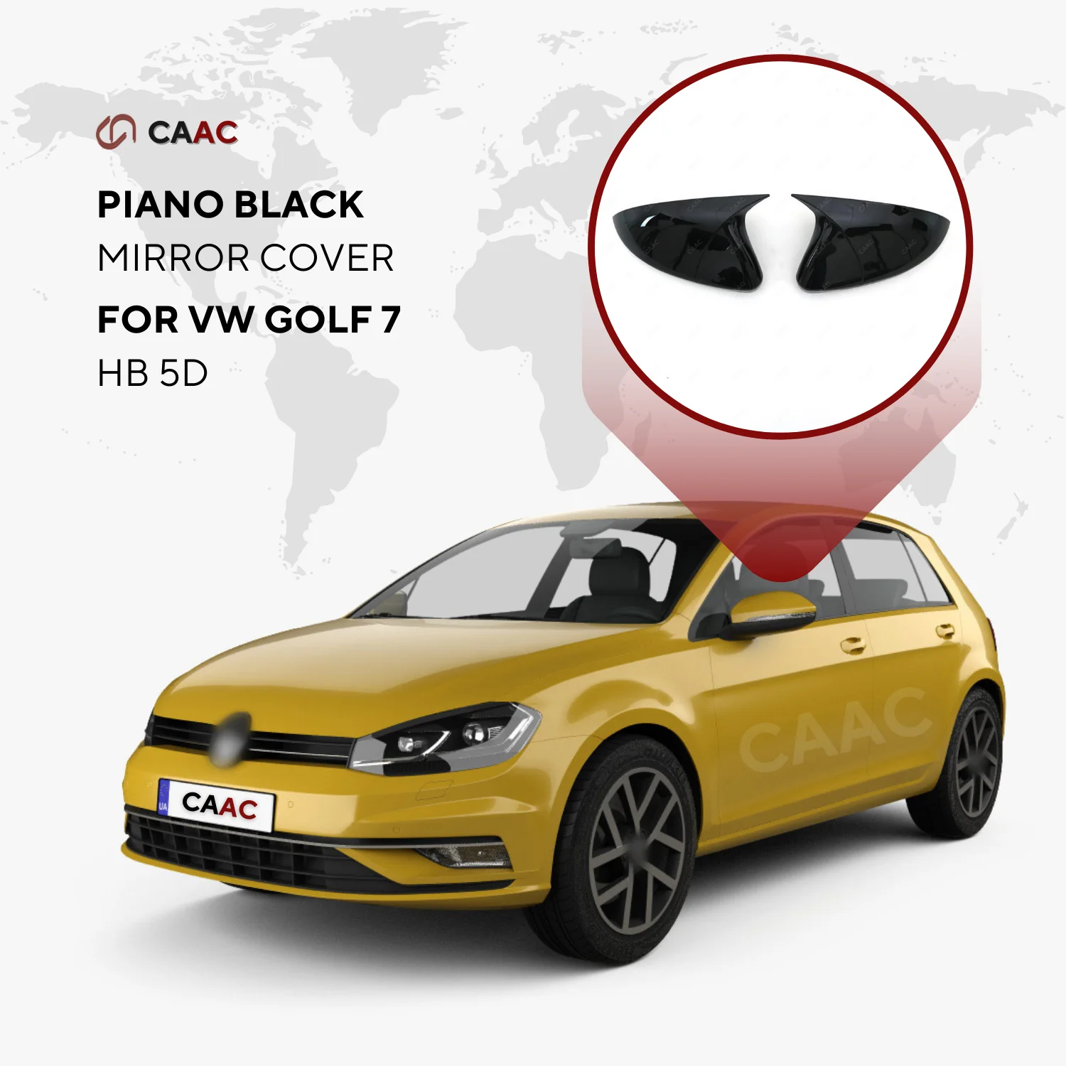 

Черная крышка для бокового зеркала VW Golf MK7 HB 5D 2013-2020, 2 шт., спортивный модифицированный автомобильный аксессуар, Бэтмен, летучая мышь, оборудо...