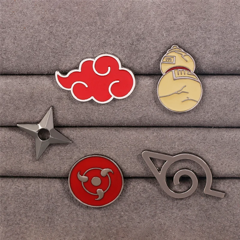 Брошь Наруто Акацуки булавка деревня Коноха ниндзя удзумаки Учиха Шаринган