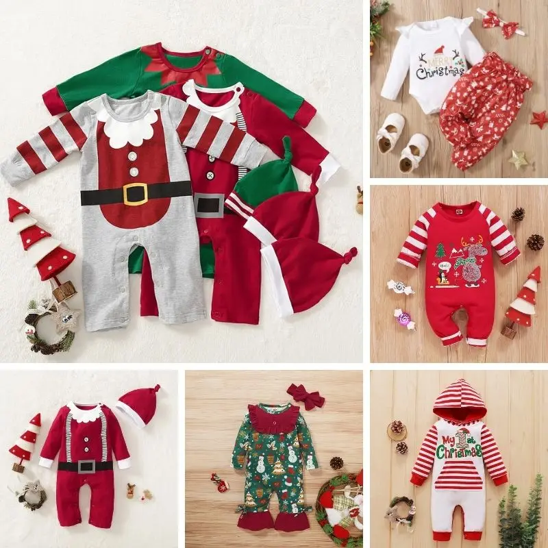 

Newborn Christmas Rompers Baby Girls Boys Rompers Clothes Infant Clothing Costume Jumpsuit Christmas Kids Clothing Sets