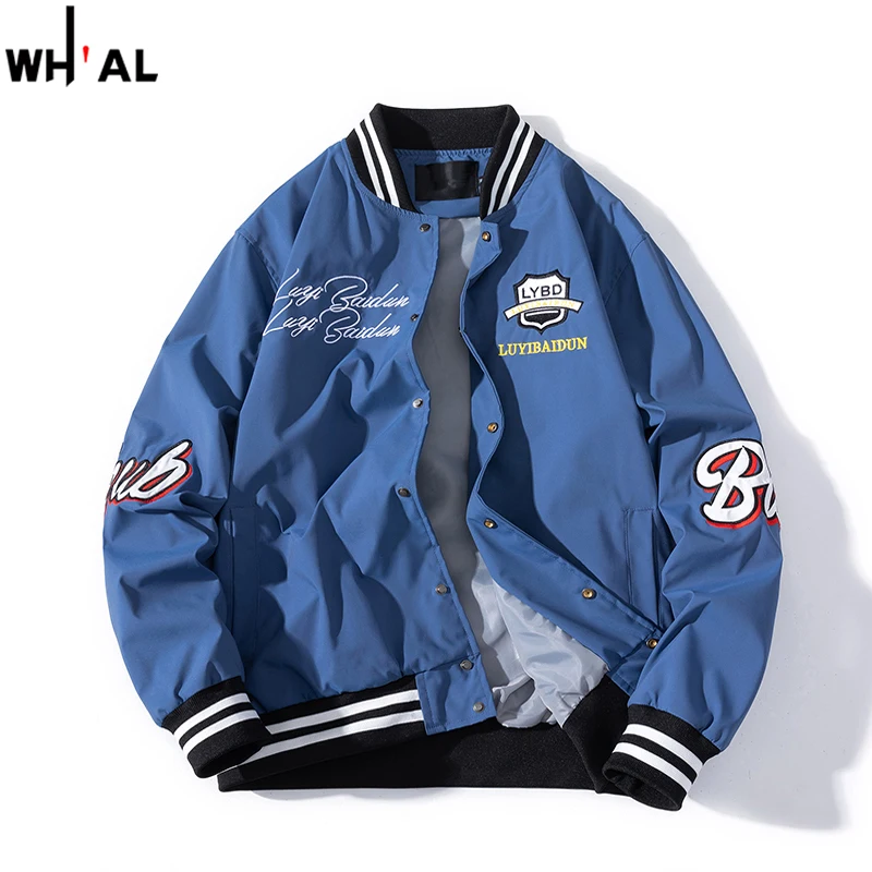 

Hip Hop Baseball Jacket Men Women Embroidery Letter Streetwear Fashion Autumn Winter Vintage Windbreaker Couples #2101
