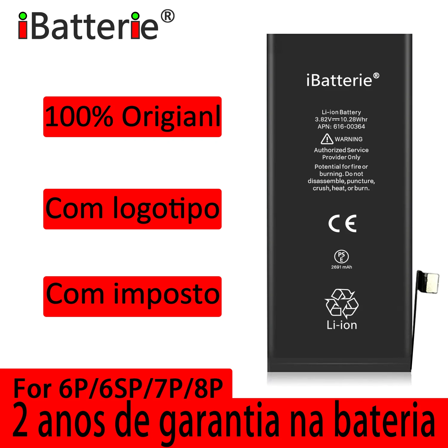 

5pcs/lot Original Quality iBatterie For iphone se 6s 7 8 Plus X XR XS Max Replacement Bateria For iphone 11 12 Pro Max Battery