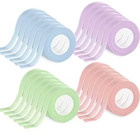 tpok 6rolls colorful eyelash extension tapes soft medical breathable adhesive tape cutter for false lashes makeup tools