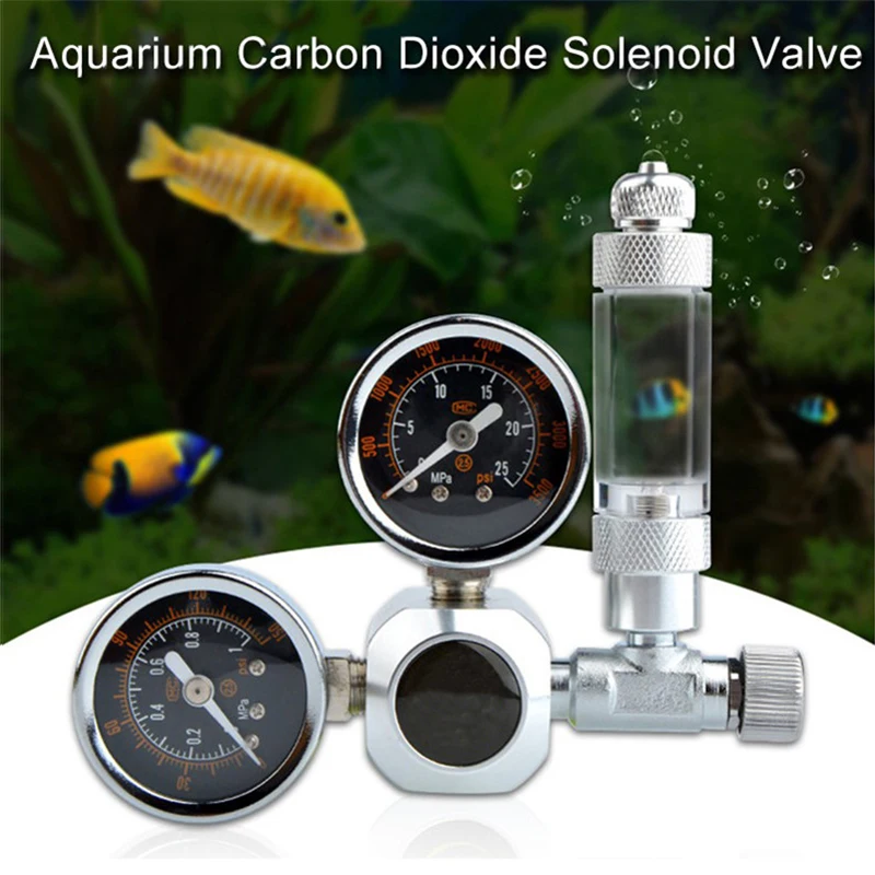 

DIY Aquarium CO2 Regulator Magnetic Solenoid Kit Check Valve Fish Tank Accessories CO2 Control System Reactor Generator Set