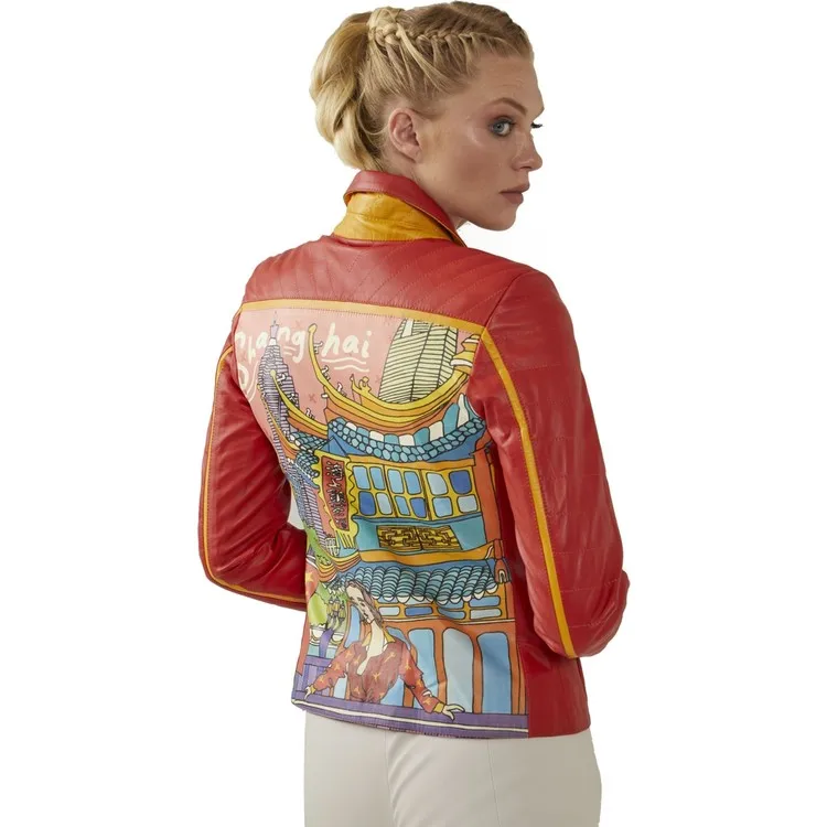 Deriderim Оранжевая женская кожаная