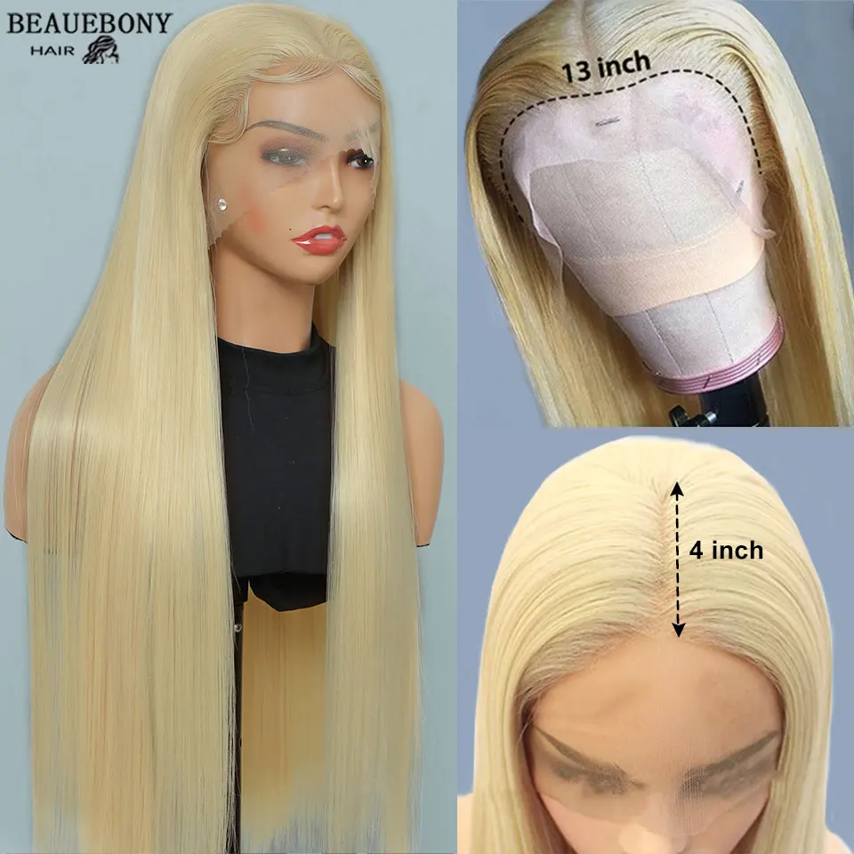 613 Blonde Wig 13x4 360 Straight Wig Synthetic Wig High Quality Transparent Lace Wig For Women 180% Denisty Lace Wig Pre Plucked