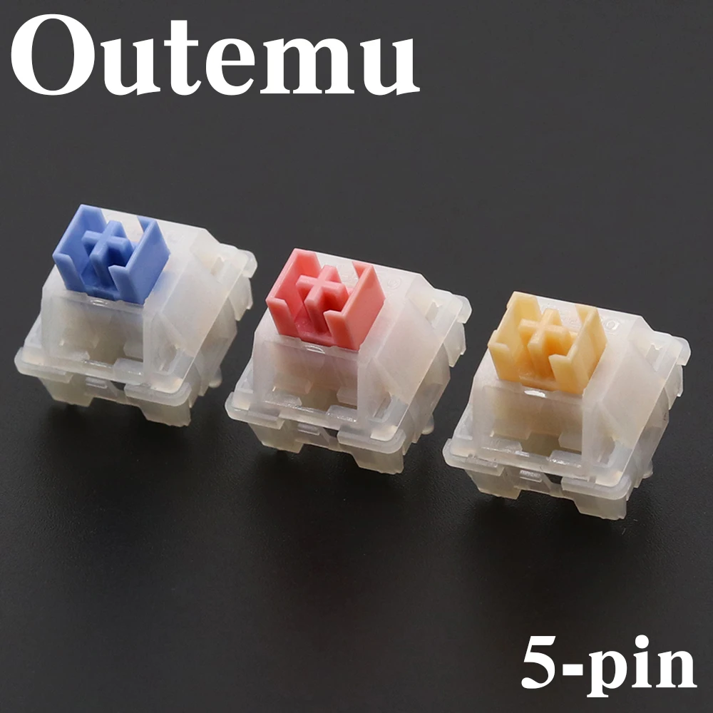 Outemu Switches Lubed Mechanical Keyboard Switch 5Pin Silent Tactile Linear Cream Yellow Blue Pink Custom Gaming RGB MX Switches