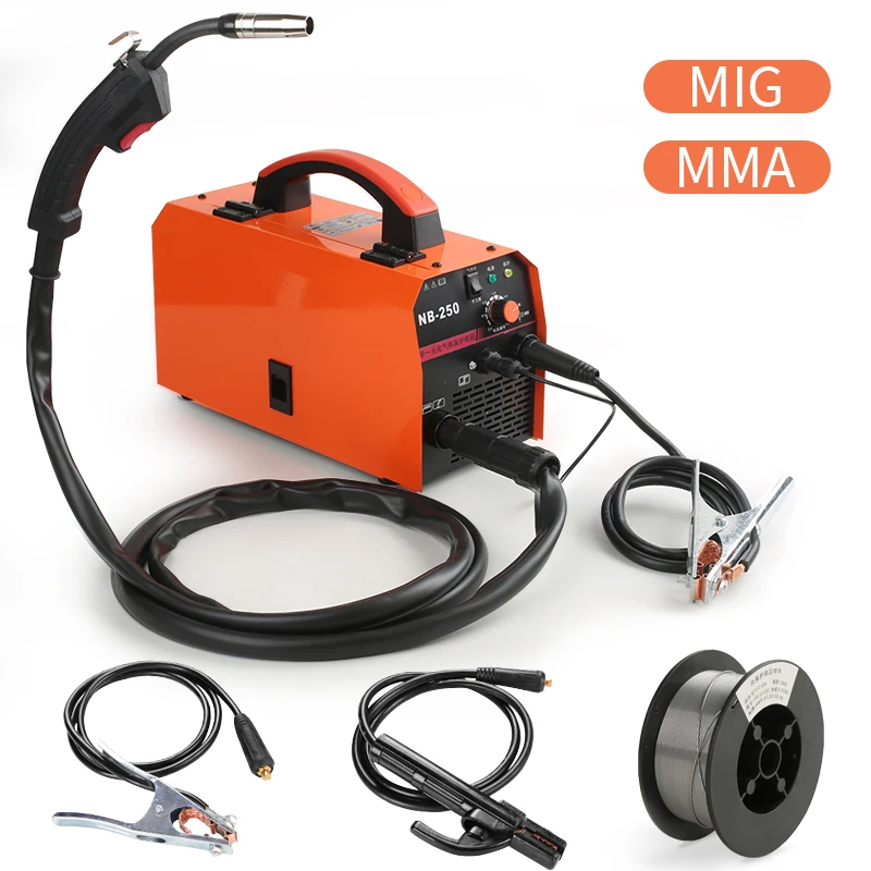 

220V Semi-automatic welding machine MIG ARC welder MMA 2 in 1 No Gas MIG Welding gas welding equipment fit 0.8mm 1.0mm Flux Core