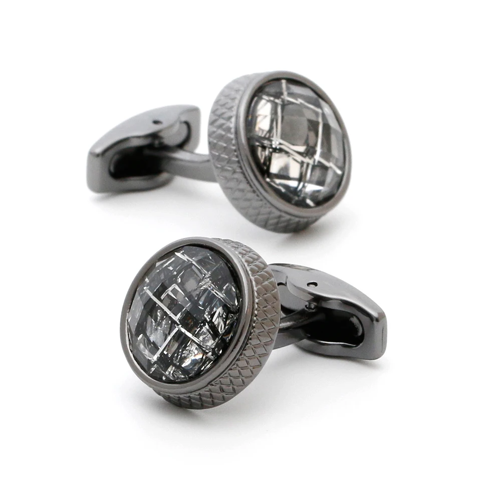 

Men Cufflinks TOMYE XK22S064 Personalized Pattern Grey Round Button Formal Casual Shirt Cuff Links for Wedding Gifts Jewelry