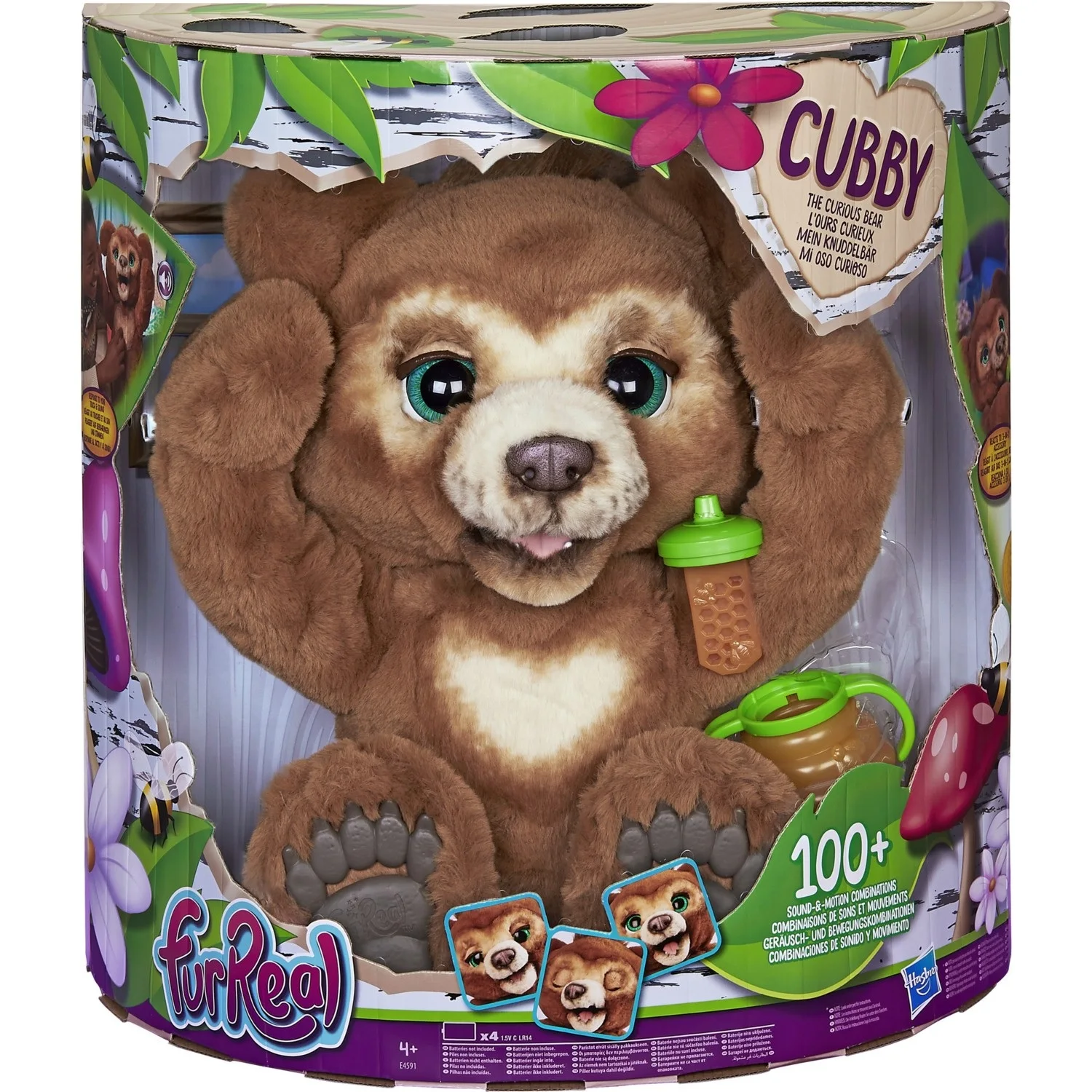 

FurReal Cute Bear Cubby Dances Speaks Sleeping Friend The Curious Bear Interactive Plush Toy, ages 4 & Up