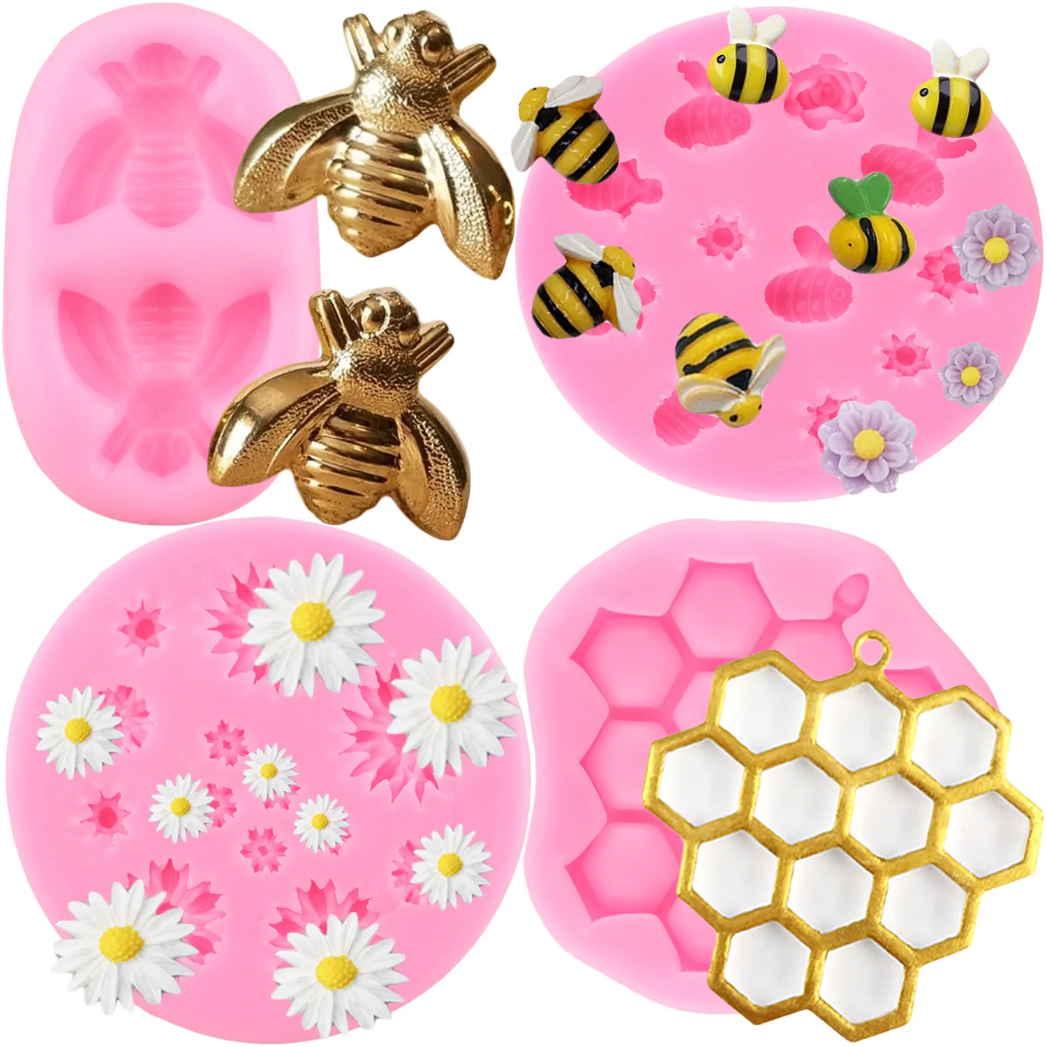 

Силиконовая форма в виде сот для кексов, цветов, шоколада, мастики, формы для выпечки, формы для конфет и глины