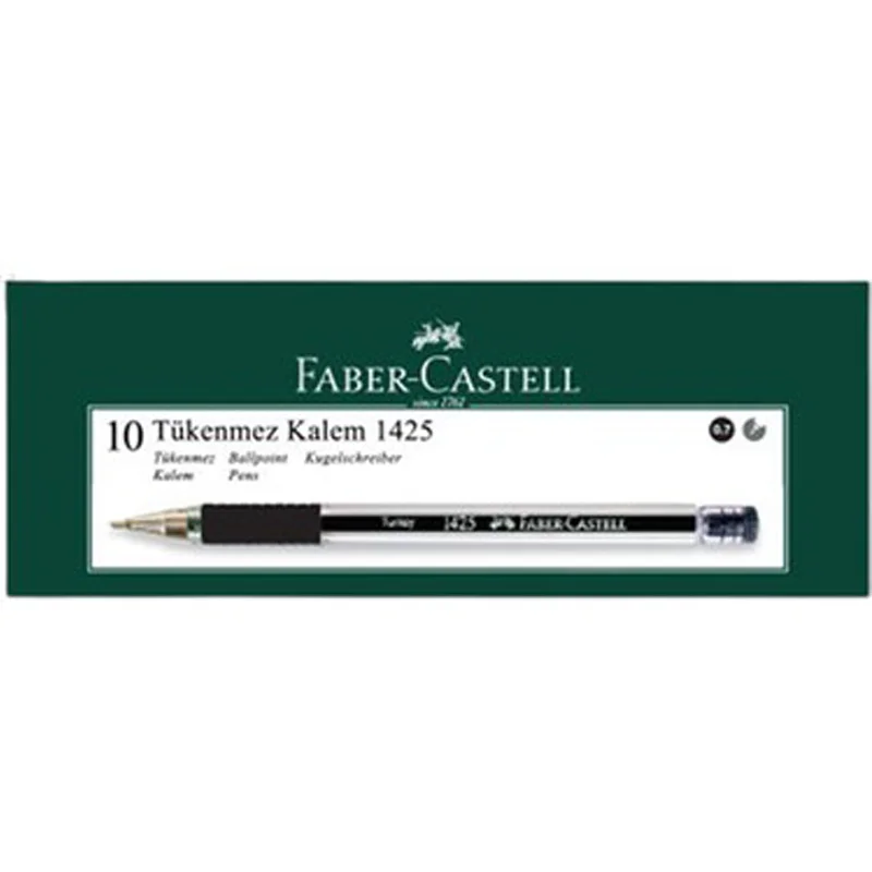 

Шариковая ручка Faber-Castell 1425 0,7 мм, черная коробка из 10 шт.