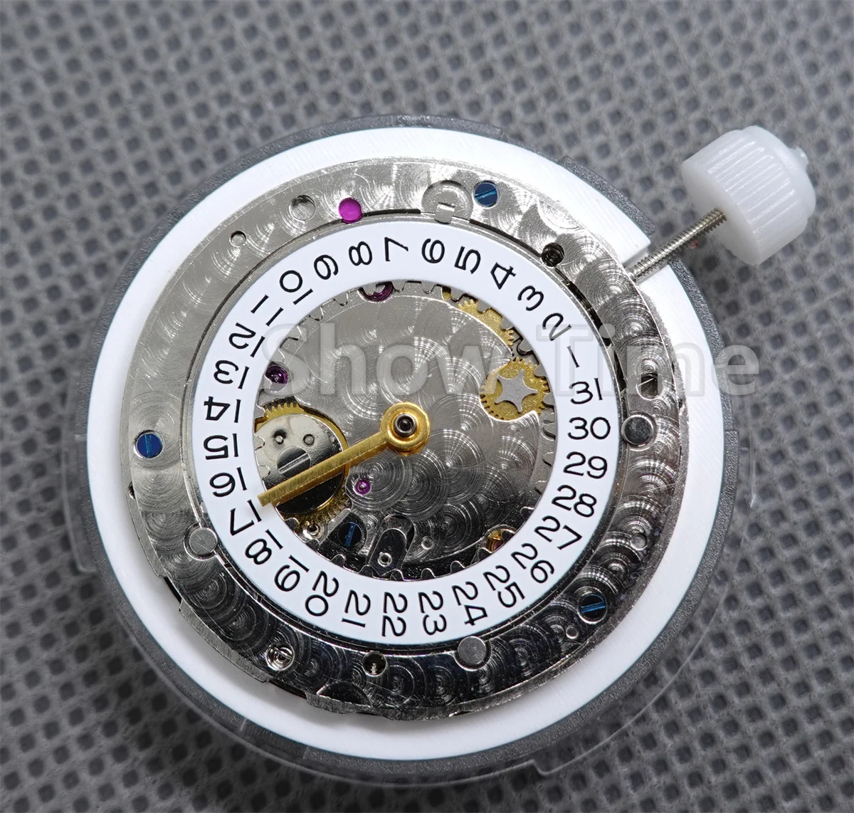 China VR3135 movement automatic mechanical movement men watch movement blue balance VR 3135