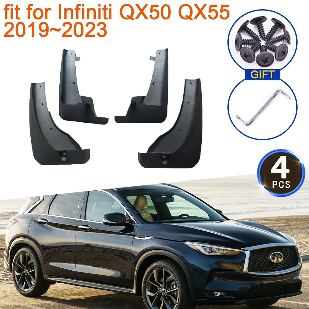 

Брызговики для Infiniti QX50 QX55 2019 ~ 2023, аксессуары 2020 2021 2022 P71A, брызговики, передние колеса, автомобильный Стайлинг