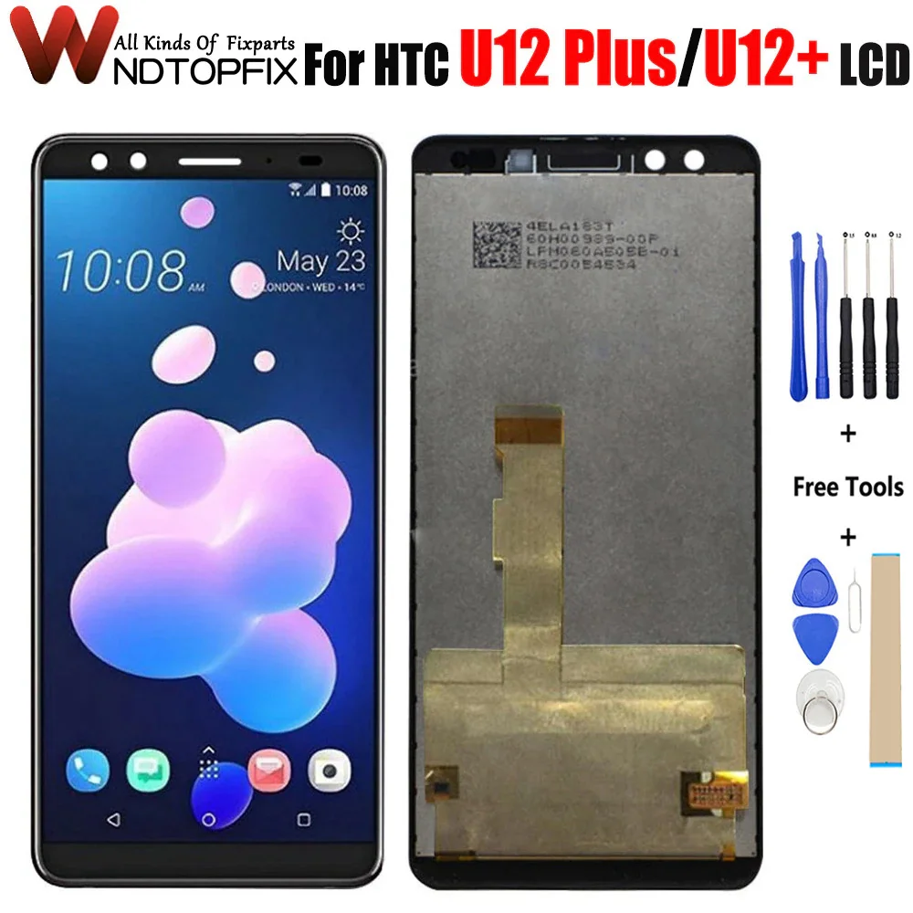 Высококачественный ЖК-дисплей для HTC U12 Plus U12 + ЖК-дисплей, сенсорный экран в сборе, запасные части 6,0 дюйма для HTC U12Plus, ЖК-экран + Инструменты