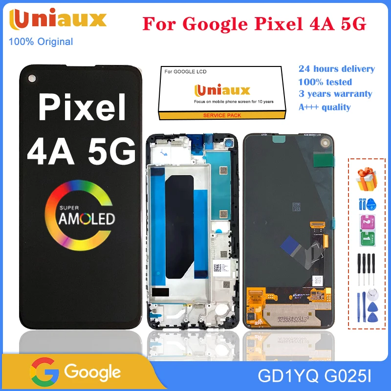 6.2'' Original LCD For Google Pixel 4A 5G LCD Screen Display Touch Panel Digitizer Assembly For Google Pixel 4A 5G battery cover