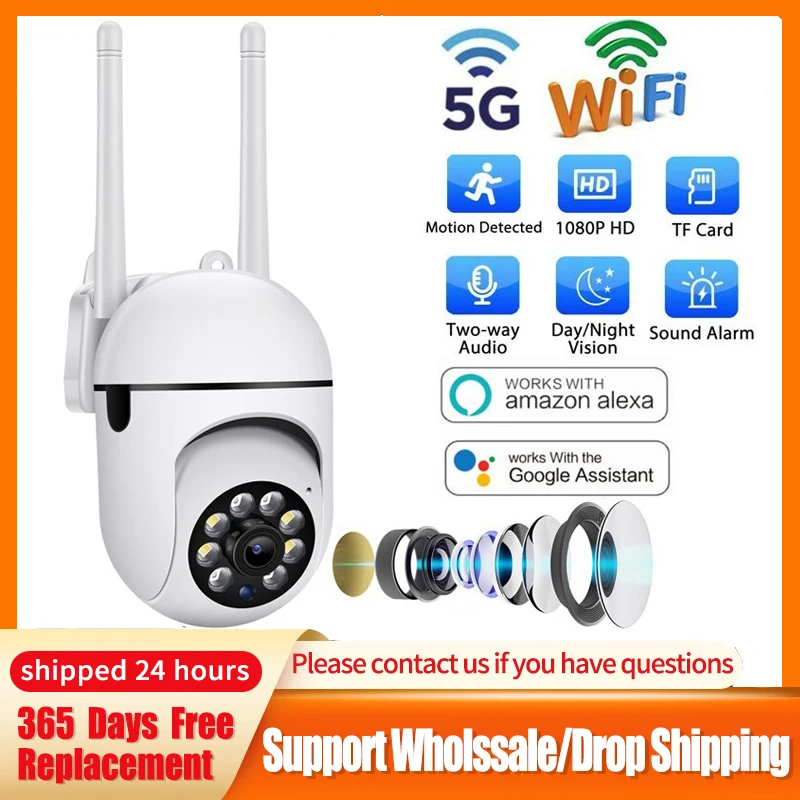 

WiFi Surveillance Cameras 5G Security Camera IR Full Color Night Vision Human Motion Detection ip Camera For Home Security Cam