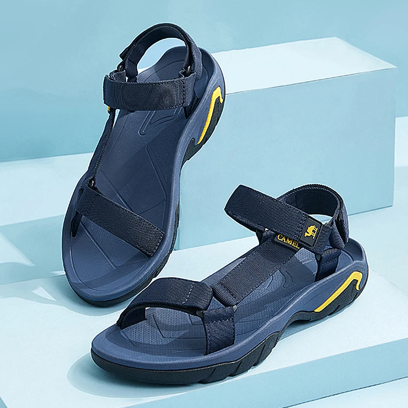 GOLDEN CAMEL Men's Summer Sandals ​Outdoor Casual Slippers Walking Anti-slippery Beach Shoes for Men 2023 New Hiking Fishing