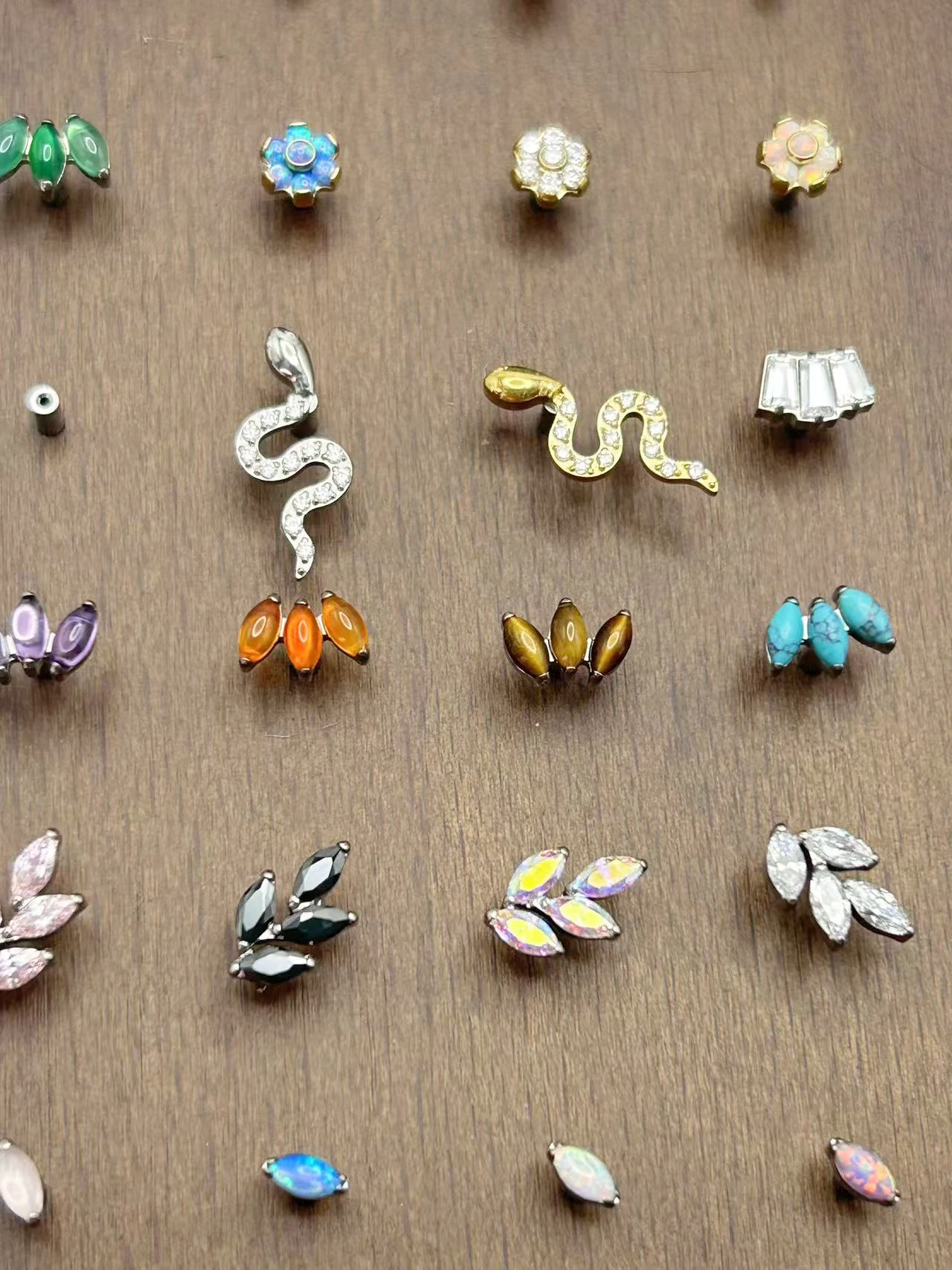 Kenbao 1 шт. высокое качество F136 титановая змея без резьбы верхний пирсинг кольцо в