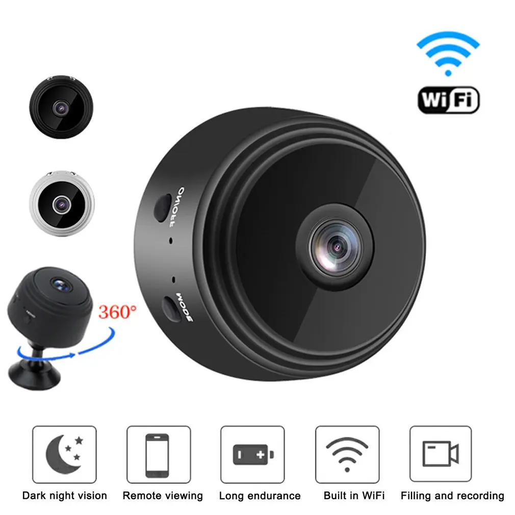 

Cemera Mini A9 1080P High Definition WIFI CCTV IP Night View Voice Video Security Wireless Security Cameras