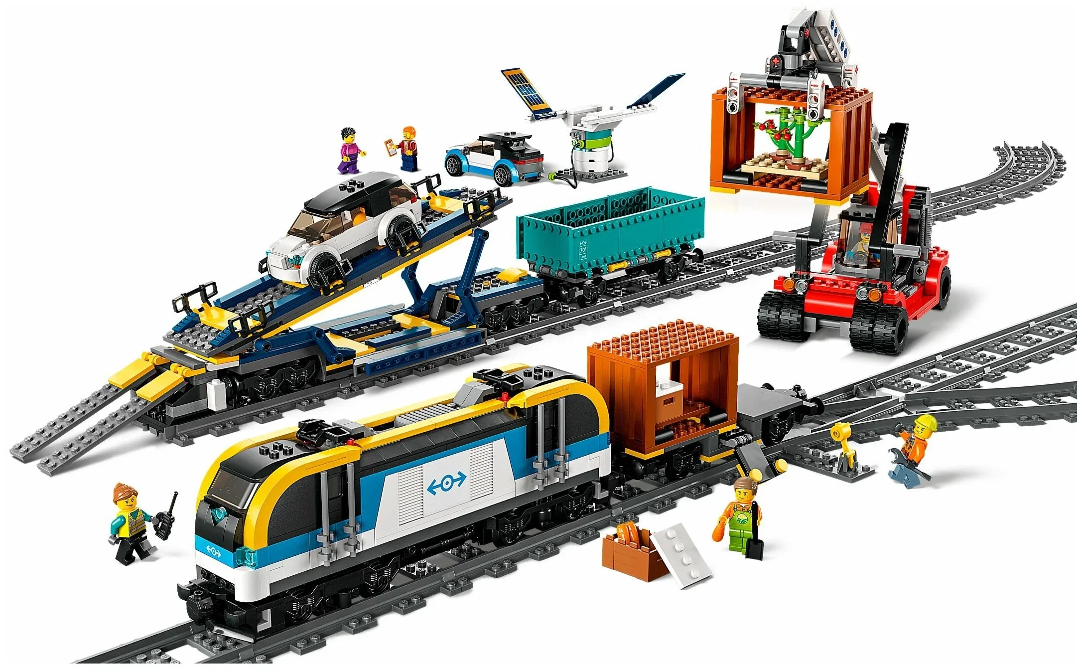 Конструктор LEGO City 60336 Товарный поезд ( %100 оригинальный ) |  AliExpress