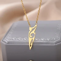 stainless steel tribal totem tattoo necklace women men ancient mysterious amulet punk religious spiritual jewelry accessories