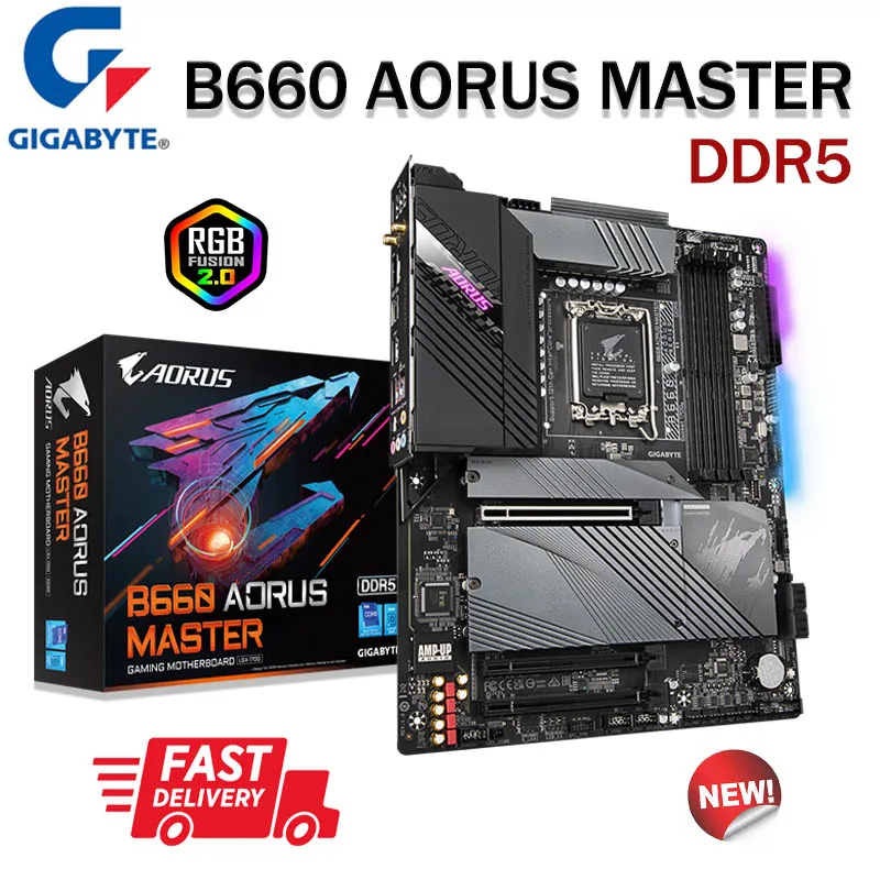 

NEW Gigabyte B660 AORUS MASTER DDR5 Gaming Motherboard LGA 1700 Intel B660 Mainboard 12th Gen i3 i5 i7 i9 6000(O.C.)MHz M.2 ATX