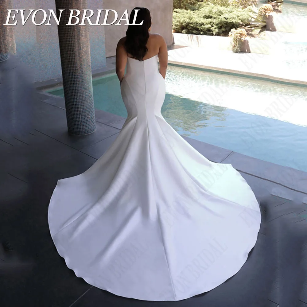 Фото Свадебное платье Vestidos De Novia Talla GrandeEVON свадебное элегантное платье-русалка, женское платье без рукавов, женское платье без бретелек №4