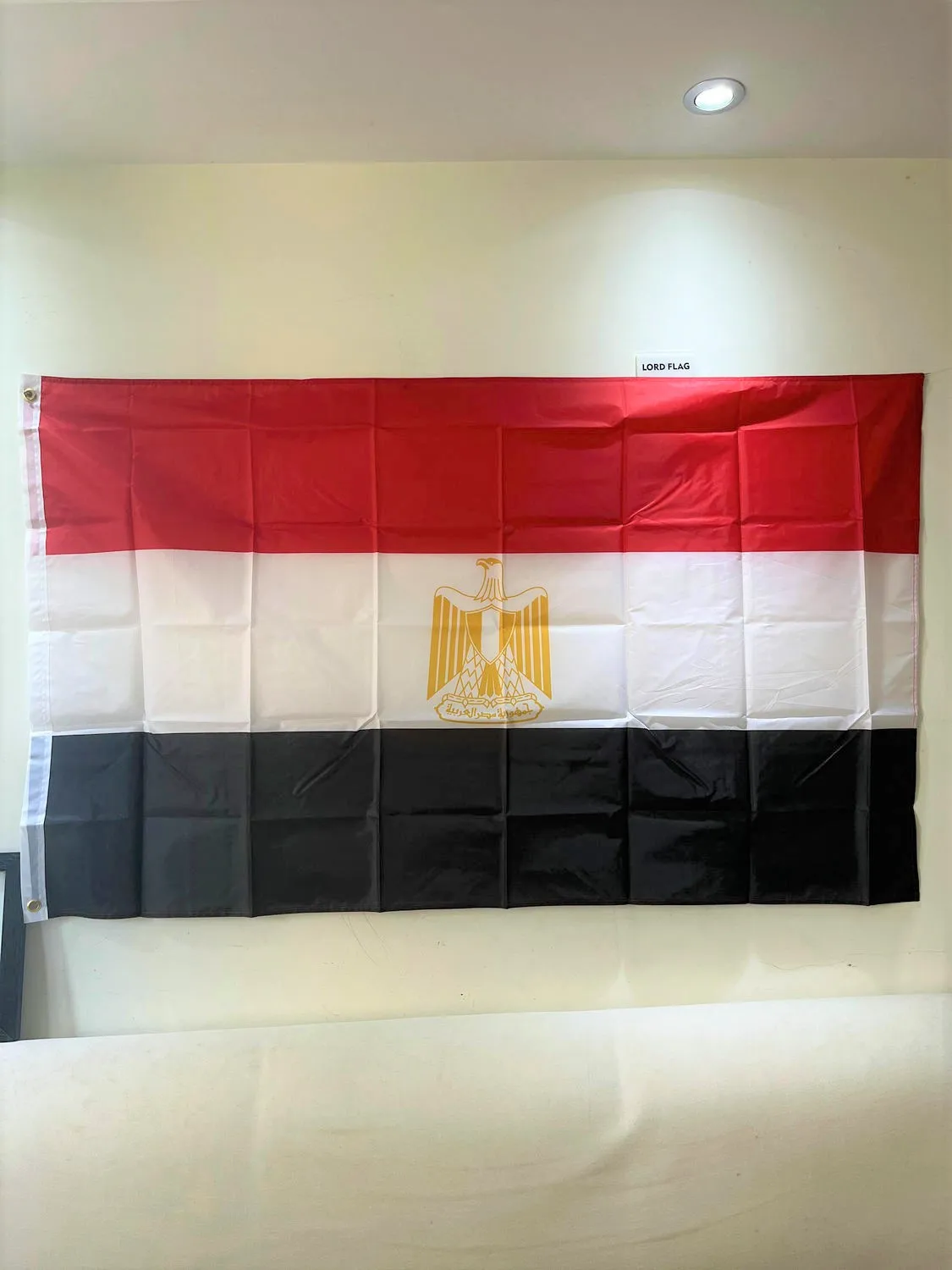 

Free shipping EG EGY Egypt Flag 90X150cm Hanging Double Sided Printed Polyester Vivid Color and UV Fade Resisitant Egyptian flag