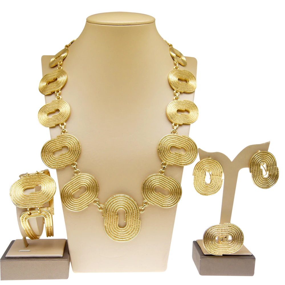 

Yulaili Bracelet For Women Gold Jewelry 24k Original Luxury Ladies Jewelry Set Free Shipping