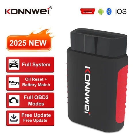 KONNWEI KDIAG Все системы двунаправленного управления сканер obd2 для iOS и Android, инструмент сканирования Bluetooth с протоколом CAN-FD