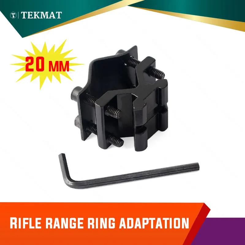 

Xhunter Adjustable Rifle Scope Ring Adapter 20mm Rail Barrel Mount Laser Sighter Flashlight Aluminum Matte Black