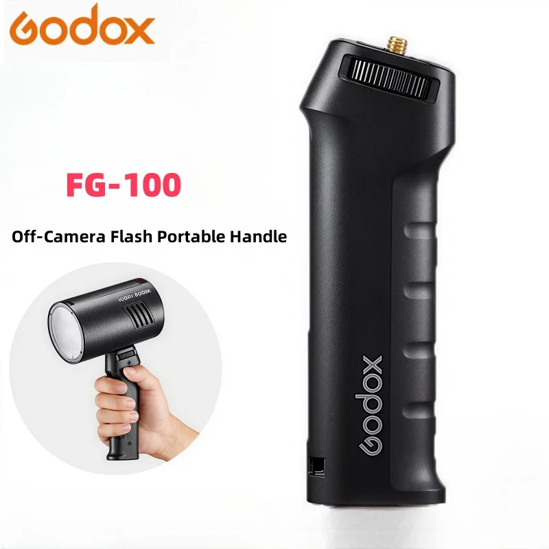 Портативная ручка вспышки Godox FG-100 с резьбой 1/4 дюйма совместимая AD100Pro/AD200Pro/AD300Pro