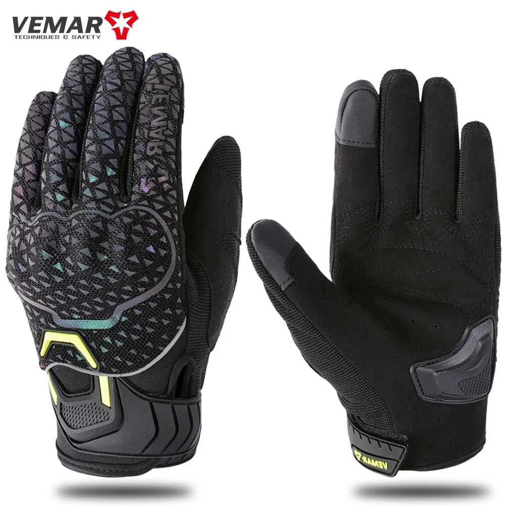 

VEMAR Summer Motorcycle Gloves Men Motocross Glove Motorcyclist Touchscreen Reflective Bicycle Rider Motorcycle Accessories
