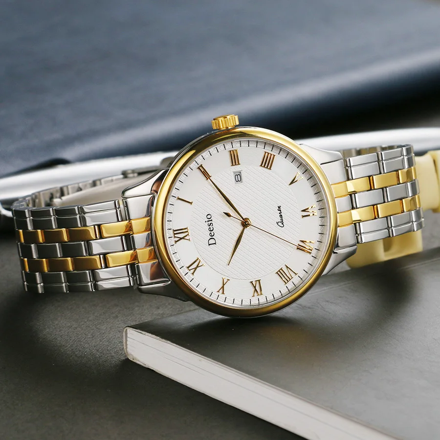 Deesio Design Мужские наручные часы Роскошные водонепроницаемые кварцевые Модные